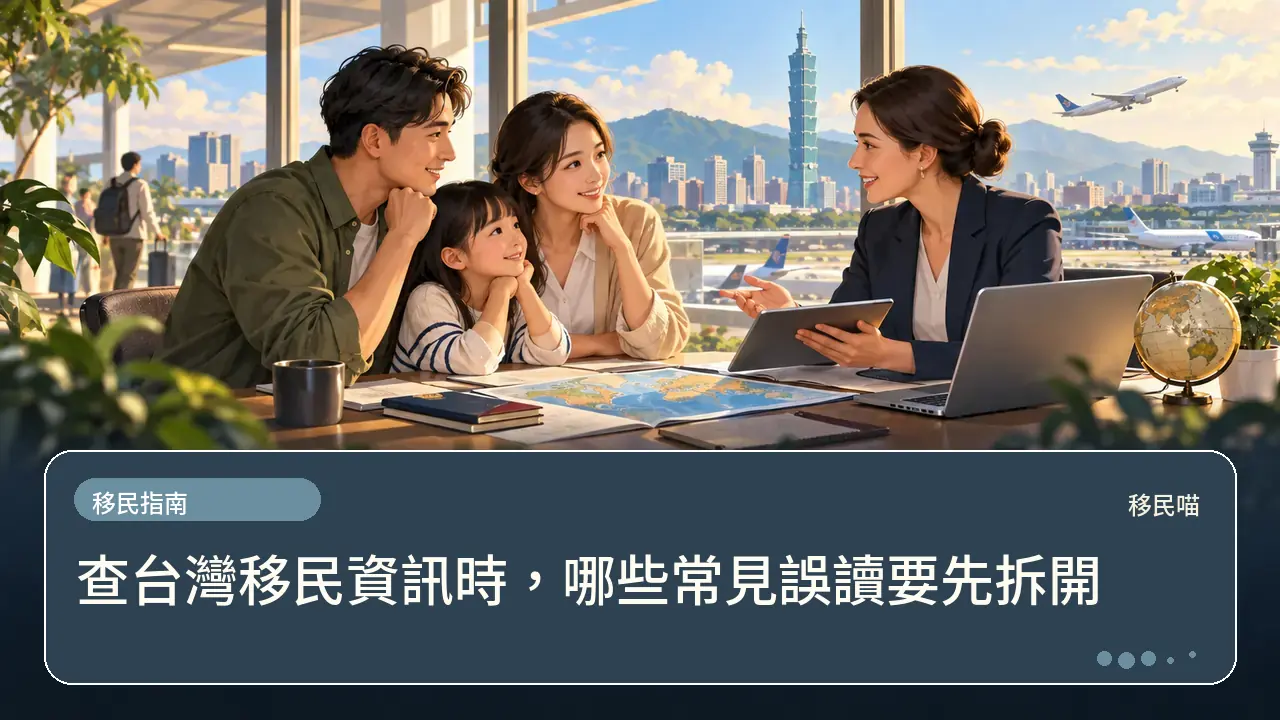 查台灣移民資訊時，哪些常見誤讀要先拆開主題插畫
