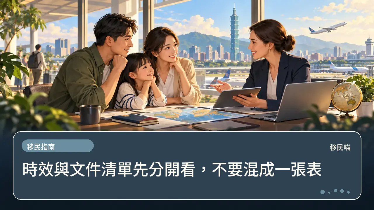 時效與文件清單先分開看,不要混成一張表主題插畫