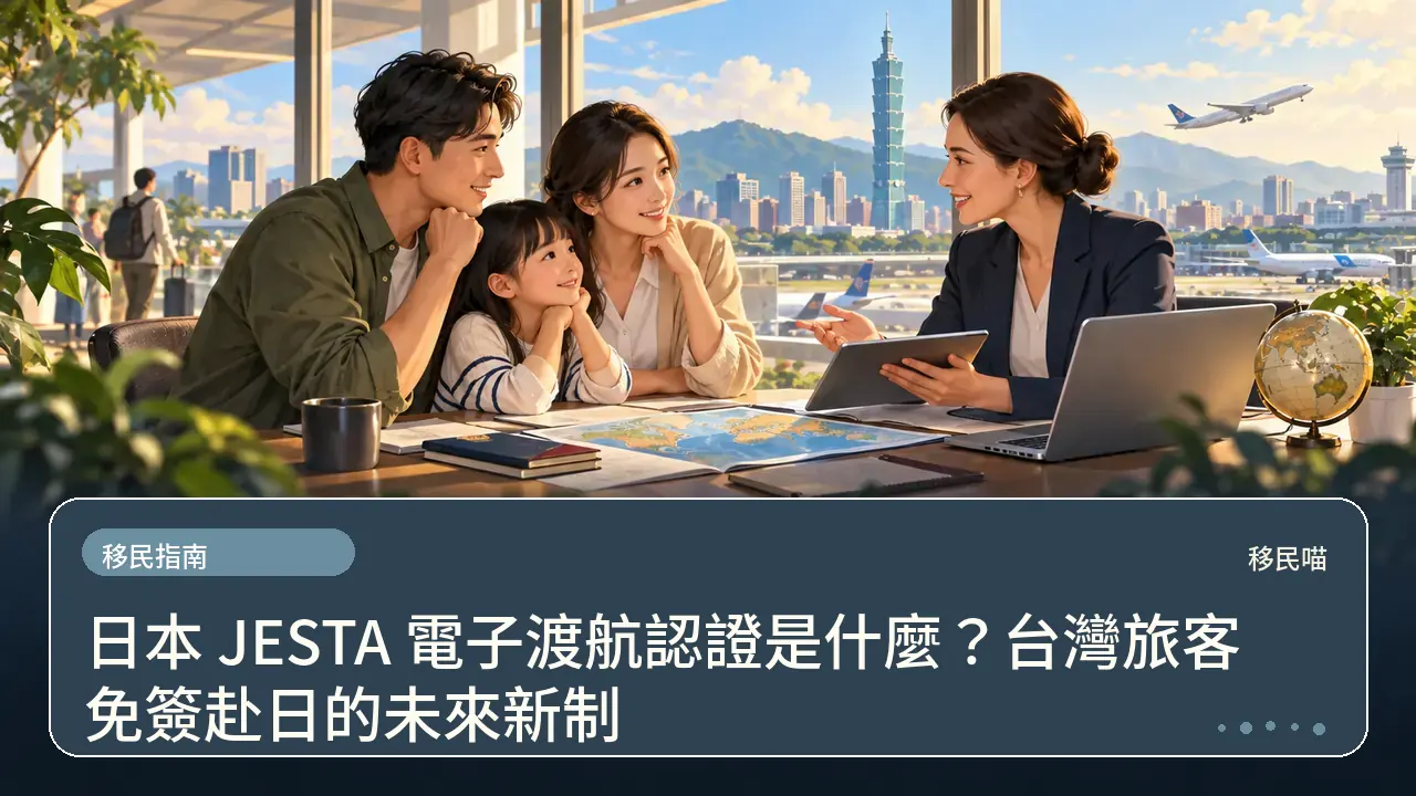 日本 JESTA 電子渡航認證是什麼?台灣旅客免簽赴日的未來新制主題插畫