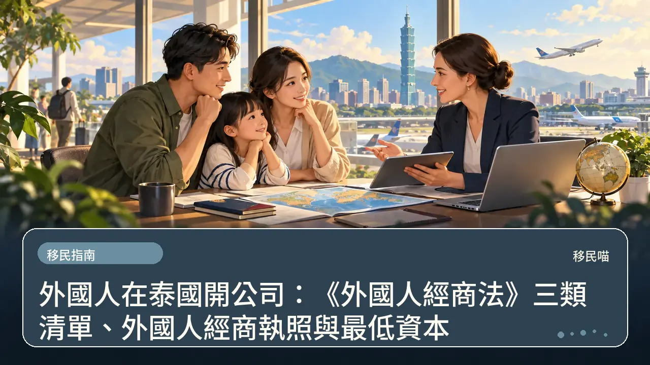 外國人在泰國開公司:《外國人經商法》三類清單、外國人經商執照與最低資本主題插畫