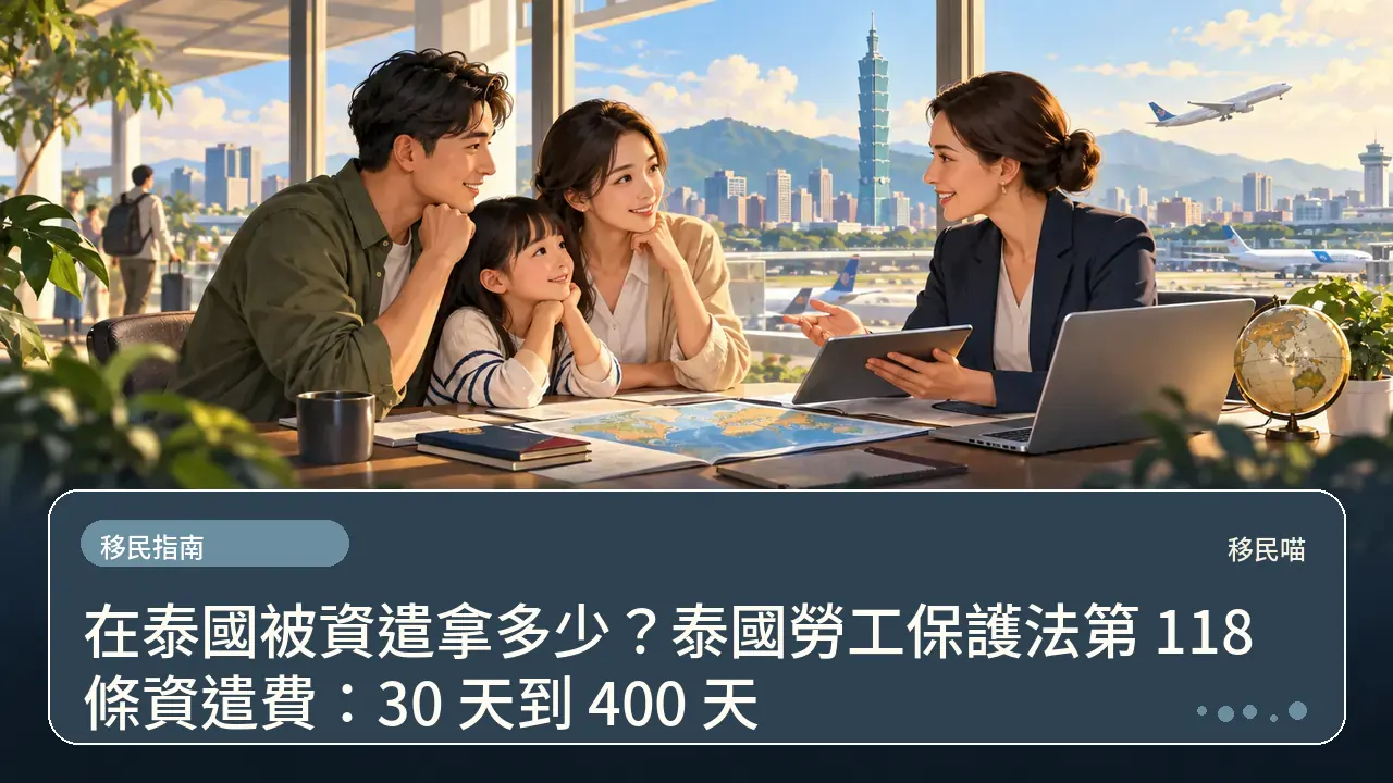 在泰國被資遣拿多少？泰國勞工保護法第 118 條資遣費：30 天到 400 天主題插畫